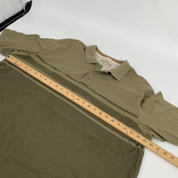 Eddie Bauer Collared Short Sleeve Polo Shirt Size XL Mens Khaki Green Tan - Picture 4 of 5